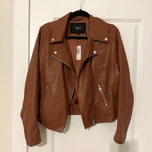 Brown moto jacket